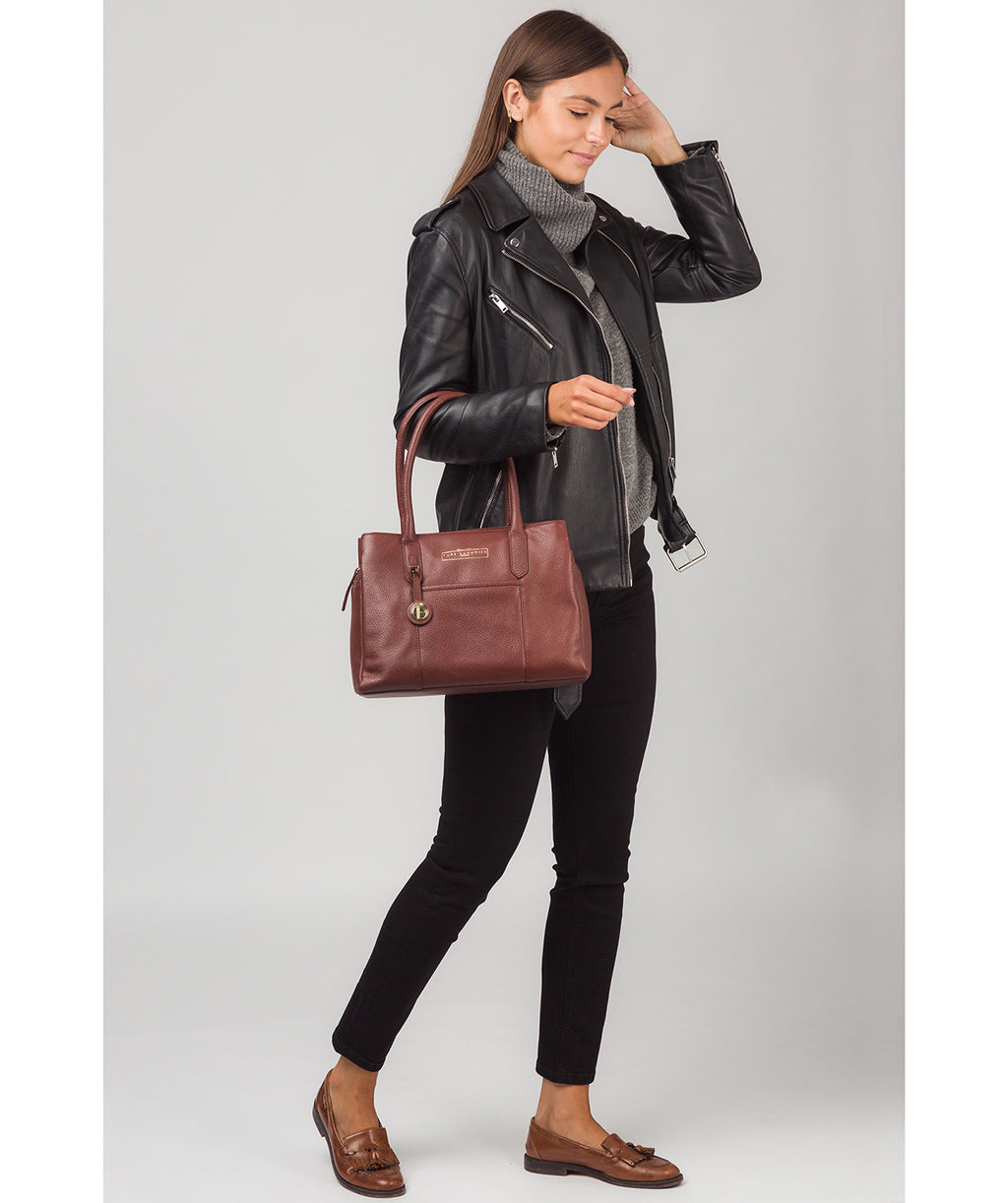 Chestnut Leather Handbag 'Chatham' by Pure Luxuries – Pure Luxuries London