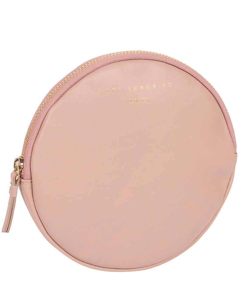 'Oakwood' Blush Pink Leather Coin Purse