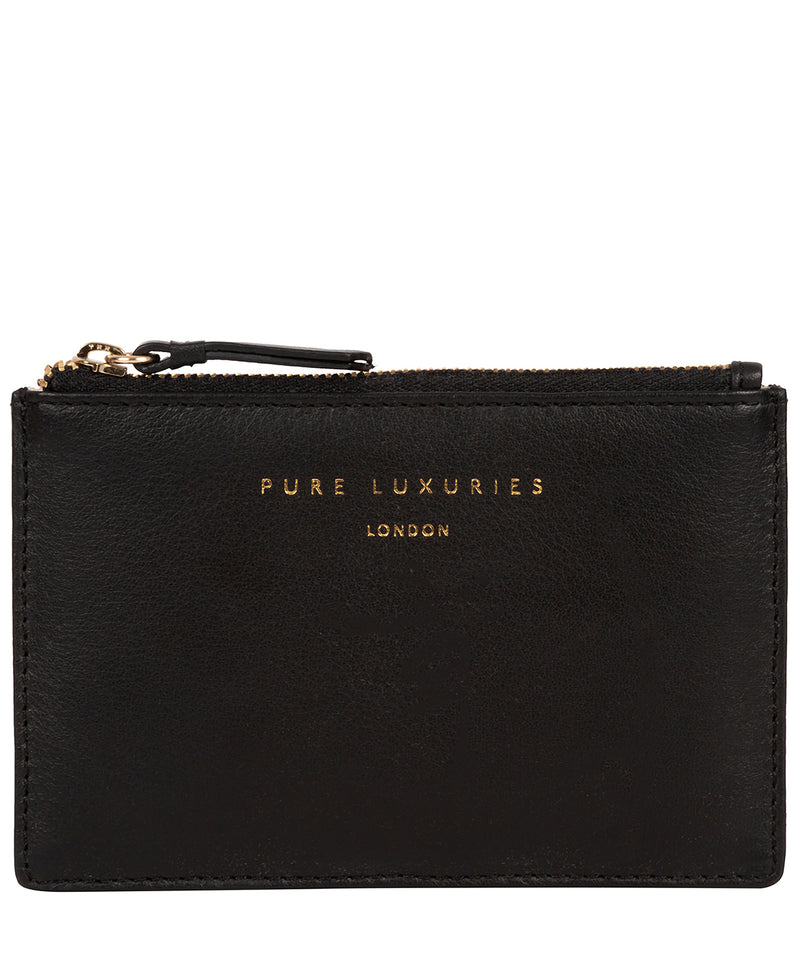 'Pinner' Black Leather Coin Purse