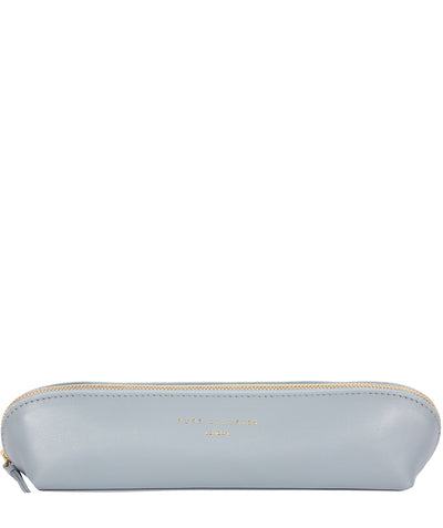 'Reeves' Cashmere Blue Leather Make-Up Brush Bag