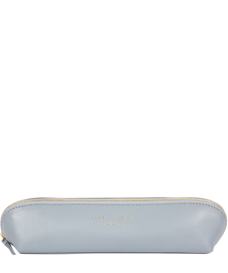 'Reeves' Cashmere Blue Leather Make-Up Brushes Bag