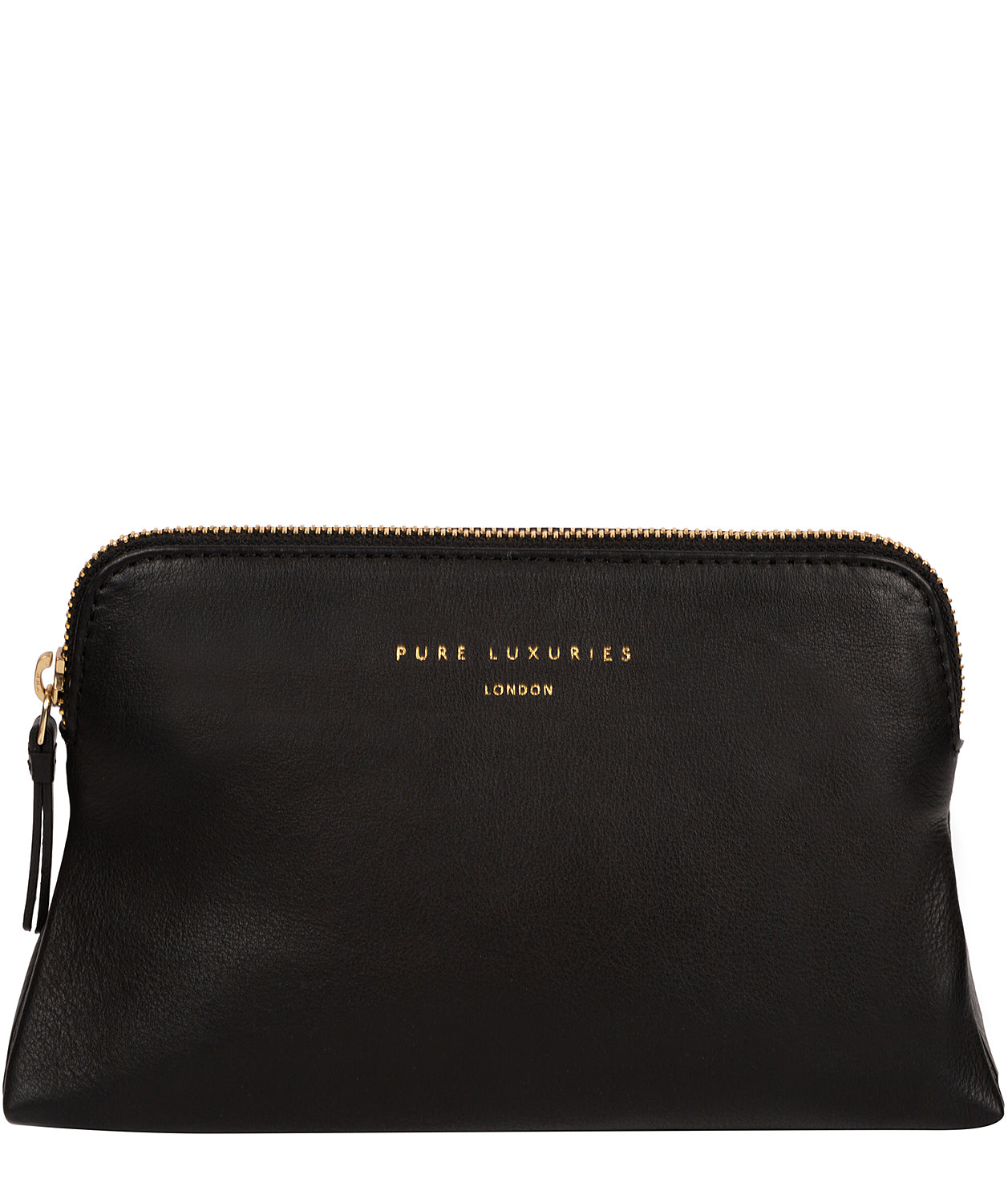 Black Leather Make-up Bag 'Plaistow' by Pure Luxuries – Pure Luxuries ...