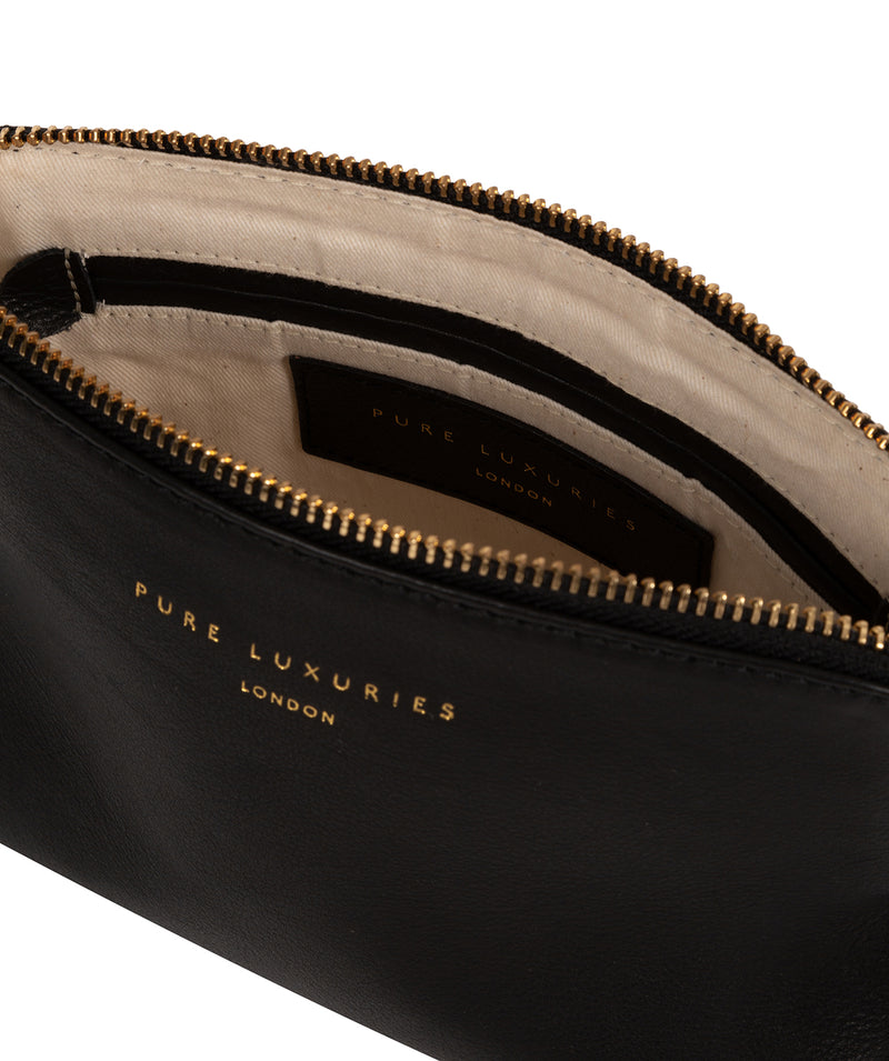 'Plaistow' Black Leather Make-Up Bag