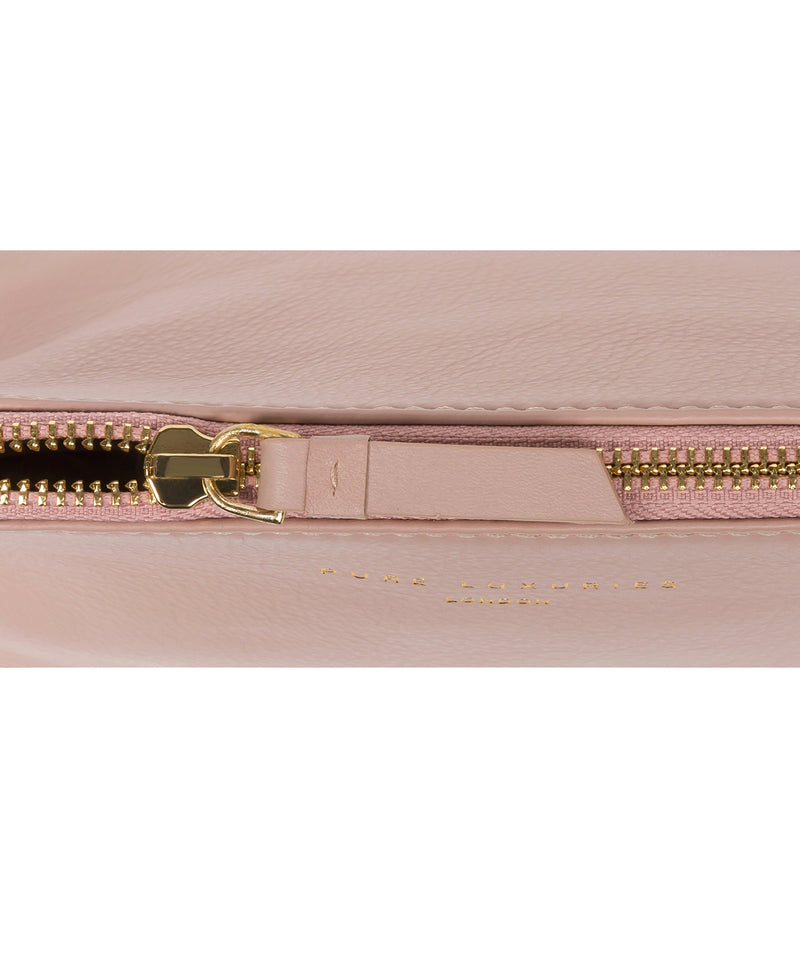 'Plaistow' Blush Pink Leather Make-Up Bag