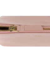 'Theydon' Blush Pink Leather Make-Up Bag