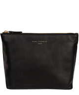 'Ealing' Black Leather Make-Up Bag