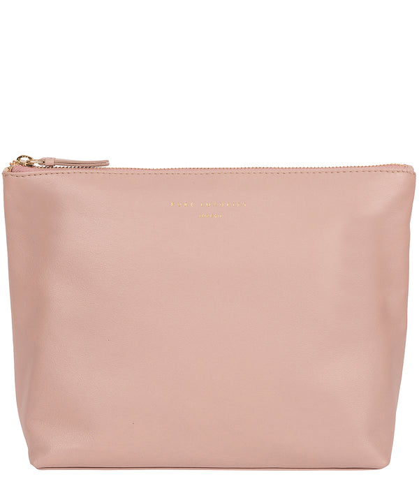 'Ealing' Blush Pink Leather Make-Up Bag