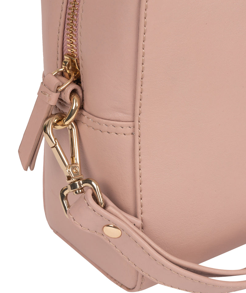 'Brompton' Blush Pink Leather Make-Up Bag