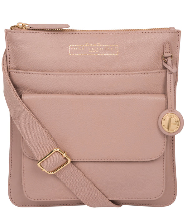 'Langley' Blush Pink Leather Cross Body Bag