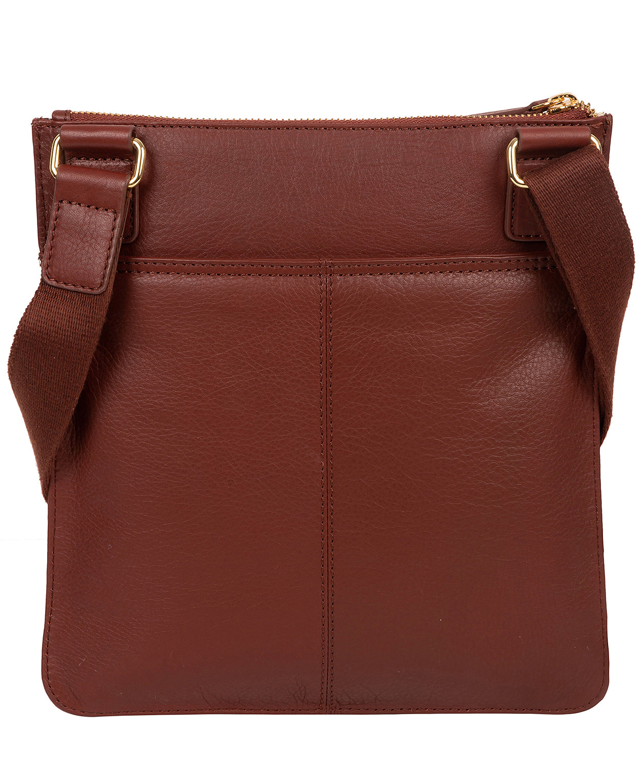 'Langley' Chestnut Leather Cross Body Bag