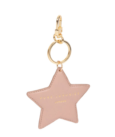 'Drayton' Blush Pink Leather Star Keyrings