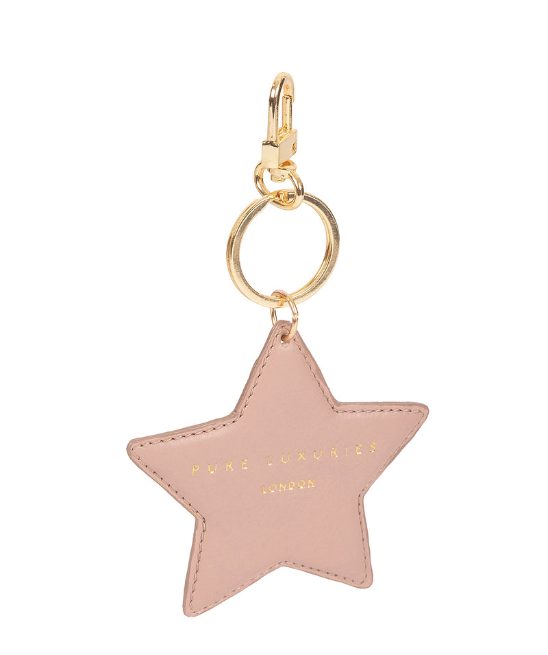 'Drayton' Blush Pink Leather Star Keyrings