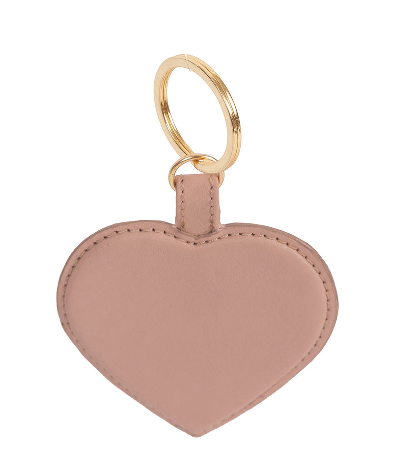 'Albany' Blush Pink Leather Heart Keyring
