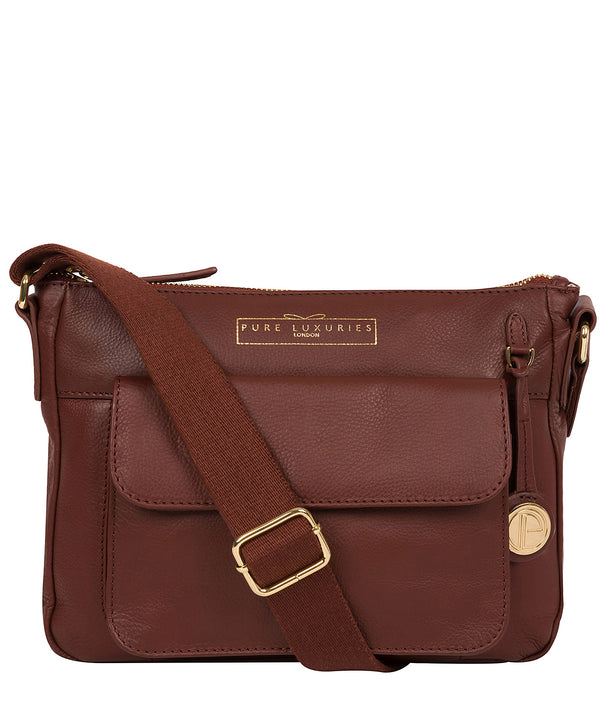 'Tindall' Chestnut Leather Shoulder Bag
