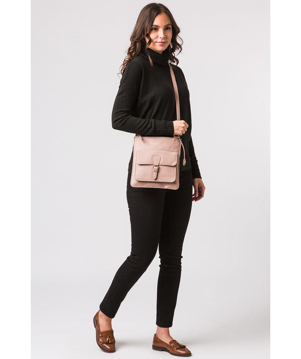 'Kenley' Blush Pink Leather Cross Body Bag