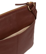 'Kenley' Chestnut Leather Cross Body Bag