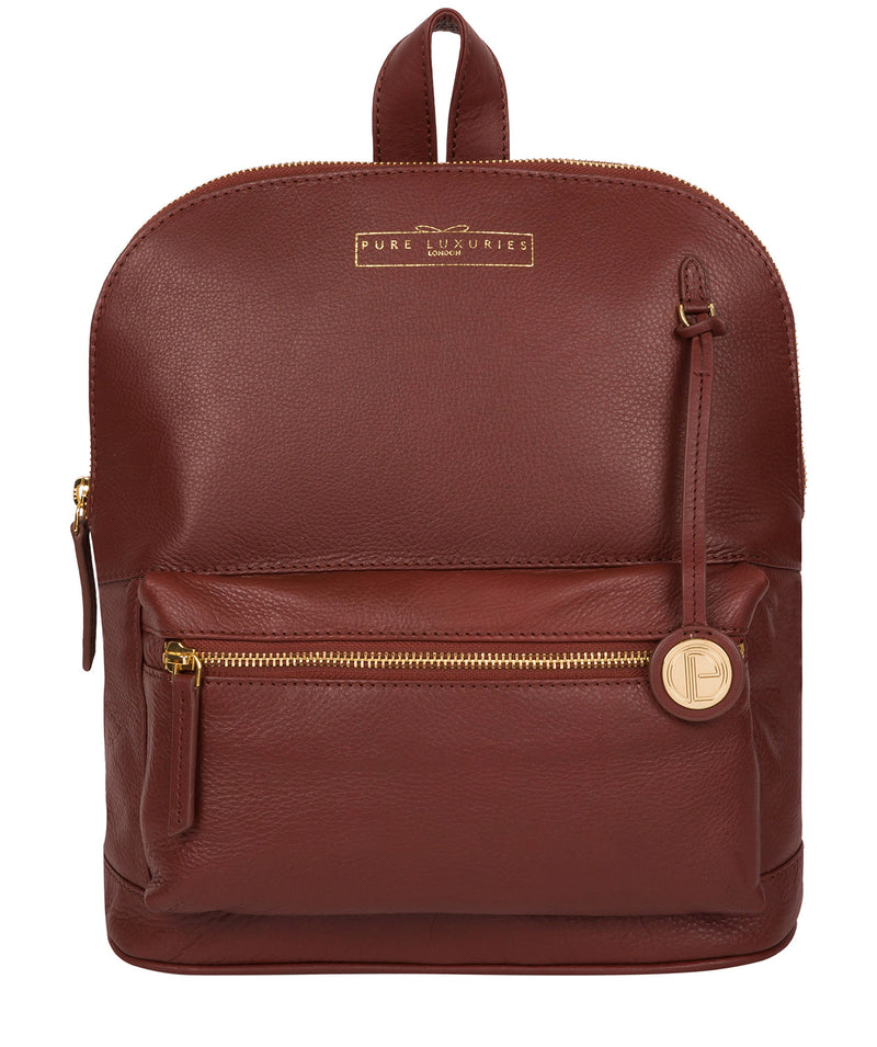 'Kinsely' Chestnut Leather Backpack