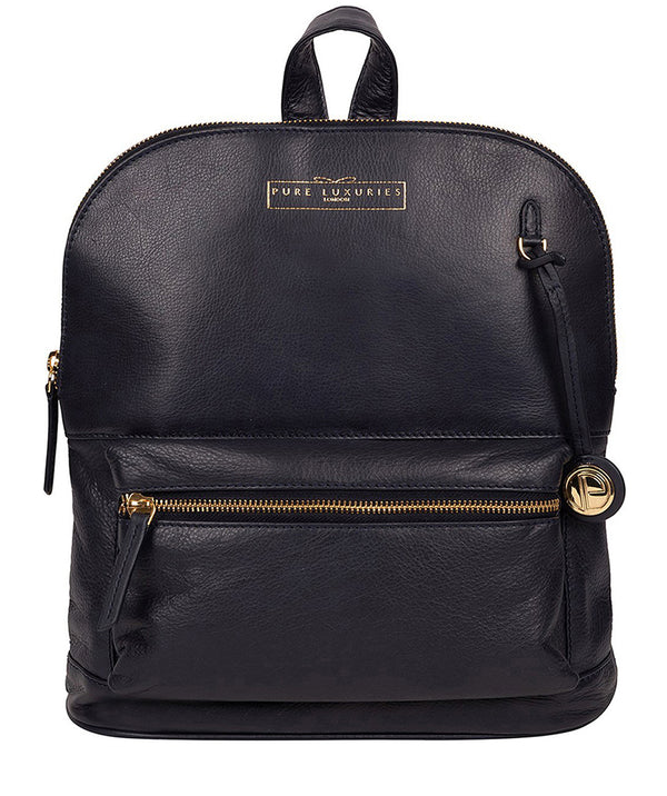 'Kinsely' Navy Leather Backpack