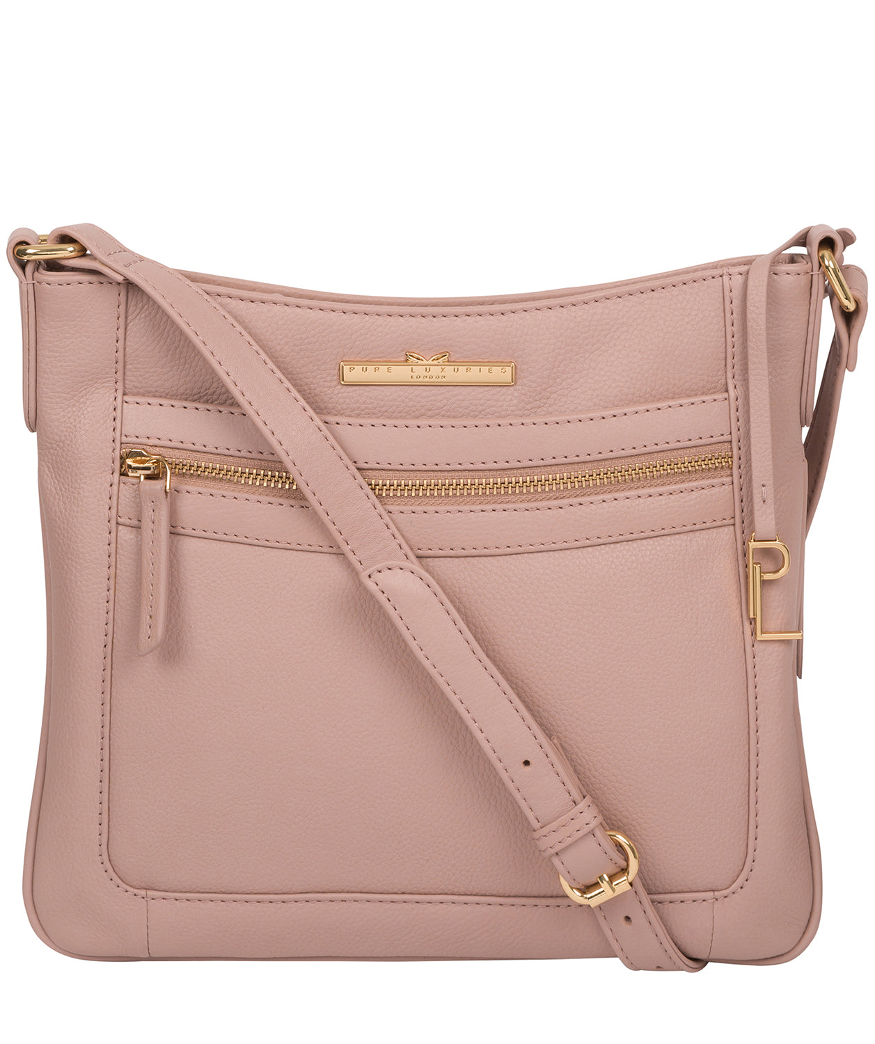 Lewes crossbody bag angled side profile showing strap