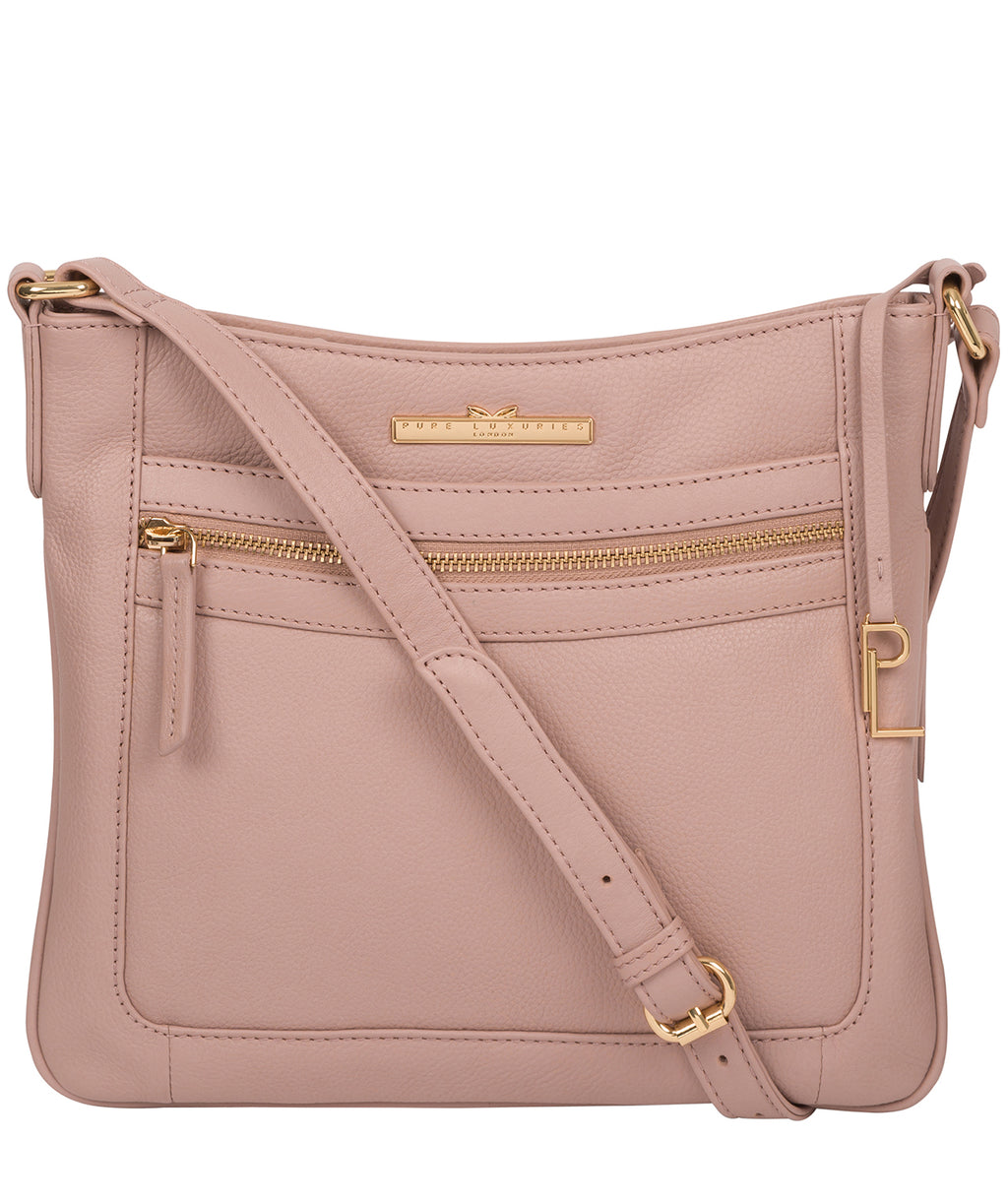 Pink Leather Crossbody Bag 'Lewes' by Pure Luxuries – Pure Luxuries London