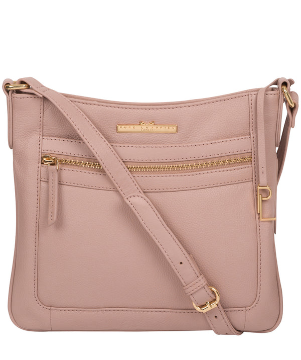 'Lewes' Blush Pink Leather Cross Body Bag