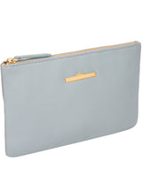 'Arlesey' Cashmere Blue Leather Clutch Bag