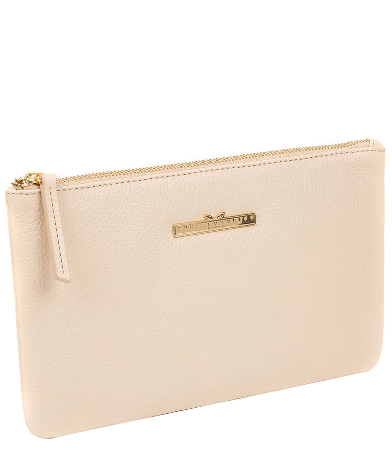 'Arlesey' Frappe Leather Clutch Bag