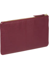 'Arlesey' Pomegranate Leather Clutch Bag