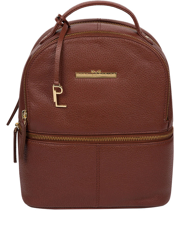 'Hayes' Chestnut Leather Backpack