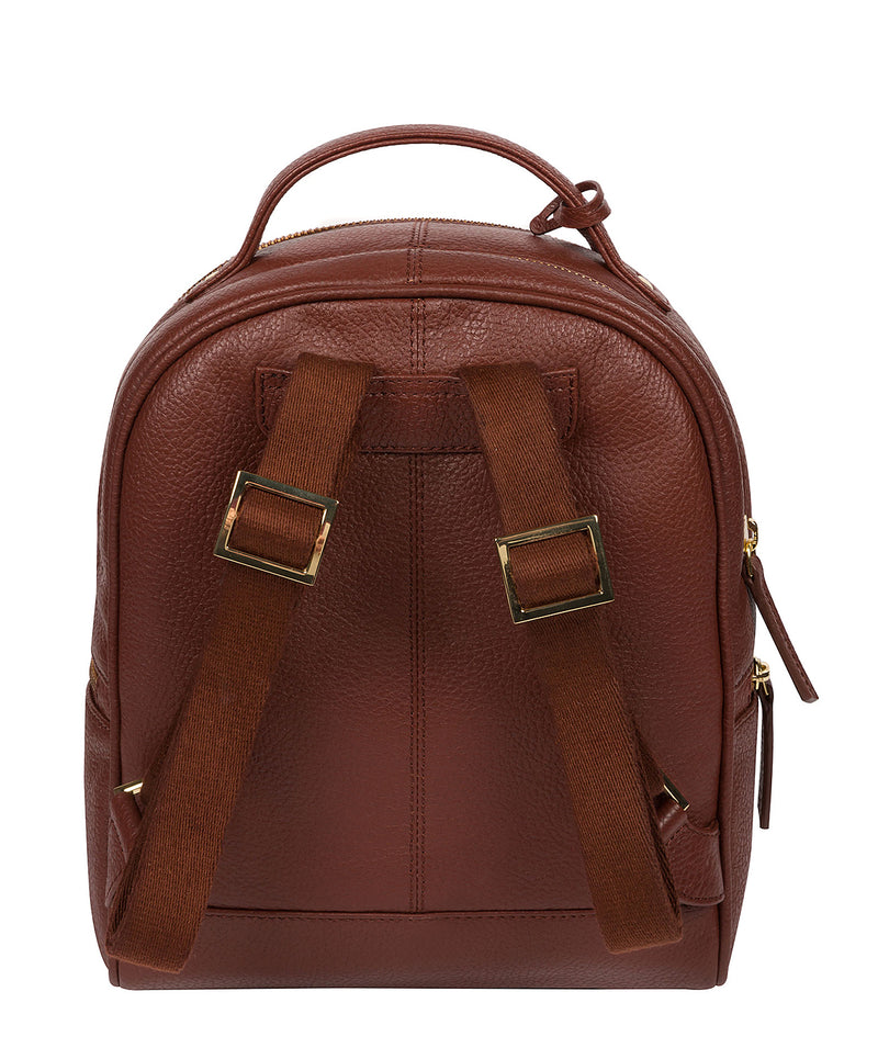 'Hayes' Chestnut Leather Backpack