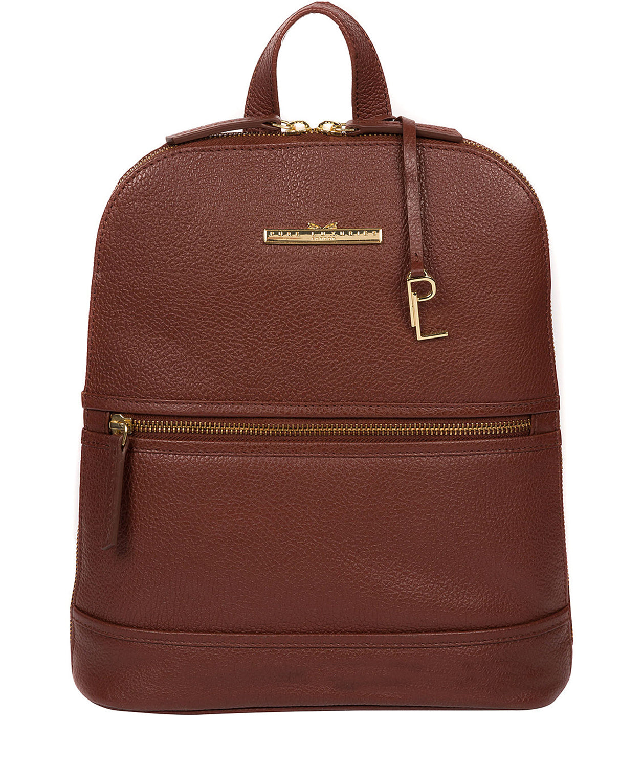 chestnut leather backpack zippers Piel Double Compartment Leather The Atlas No Multi-pocket Deerskin Leather Backpack Wine
