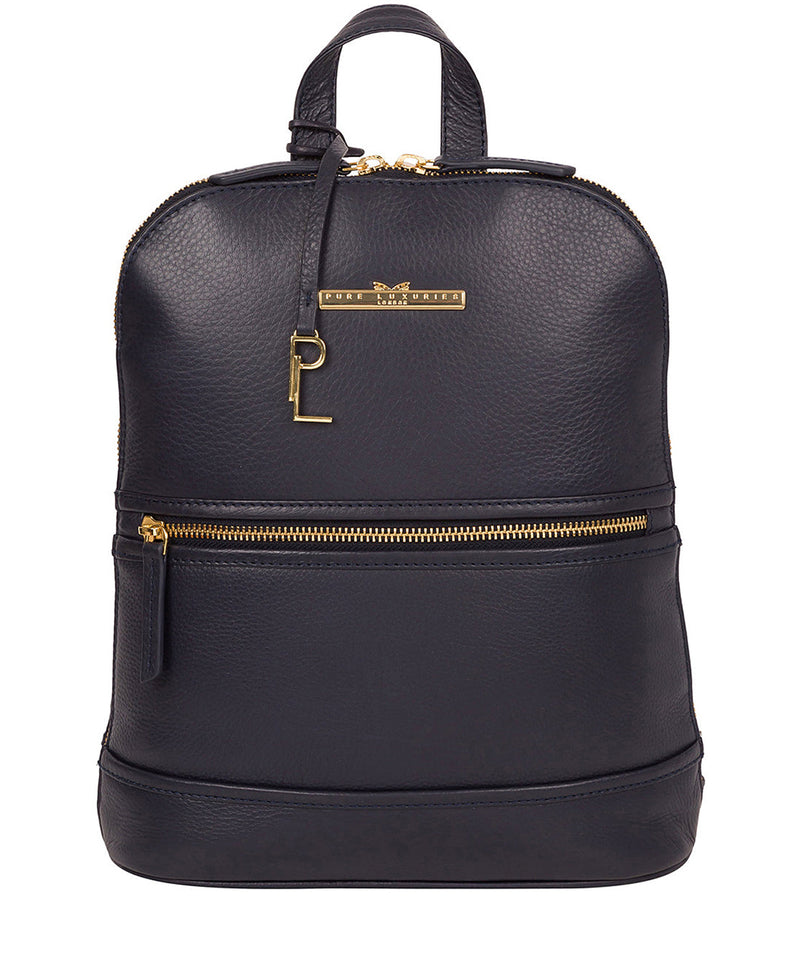 'Elland' Navy Leather Backpack