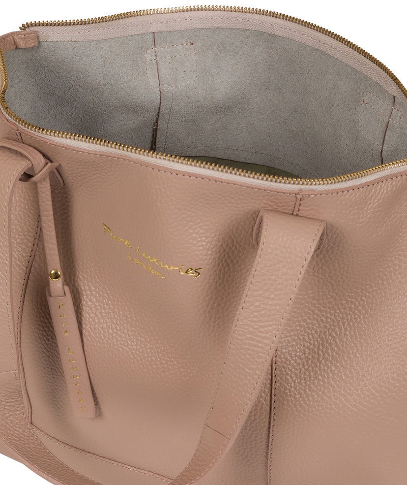 'Sachi' Blush Pink Leather Tote Bag