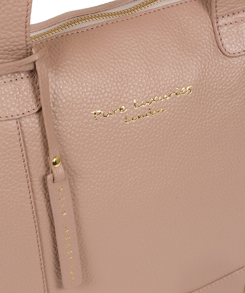 'Sachi' Blush Pink Leather Tote Bag