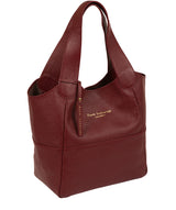 'Freer' Red Leather Tote Bag image 5