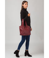 'Freer' Red Leather Tote Bag