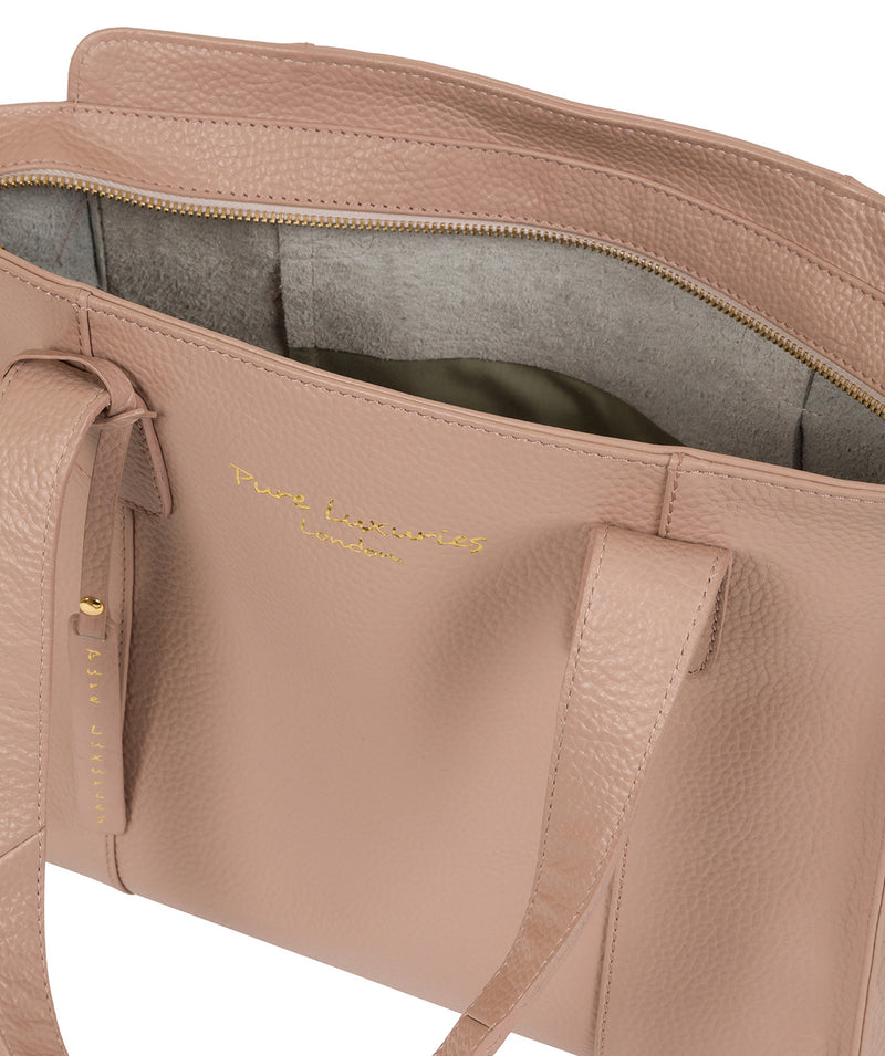 'Alexandra' Blush Pink Leather Handbag