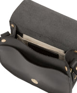 'Torver' Black Leather Cross Body Bag