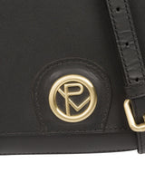 'Ennerdale' Black Leather Cross Body Clutch Bag