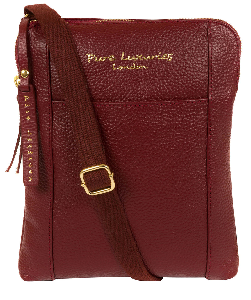 'Maisie' Red Leather Cross Body Bag