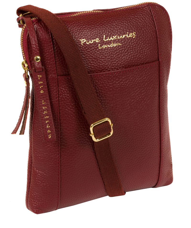 'Maisie' Red Leather Cross Body Bag image 5