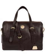'Iris' Dark Brown Leather Handbag