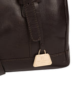 'Iris' Dark Brown Leather Handbag