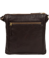 'Lotus' Dark Brown Leather Cross Body Bag