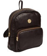 'Cora' Dark Brown Leather Backpack