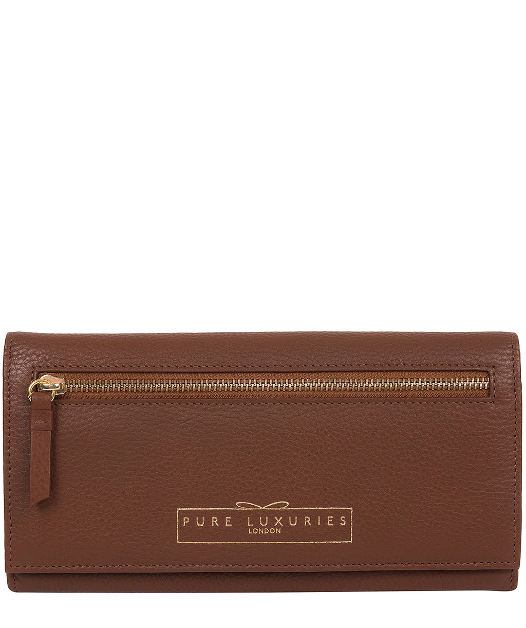 Chestnut Leather Bi-Fold Purse 'Monika' by Pure Luxuries – Pure ...