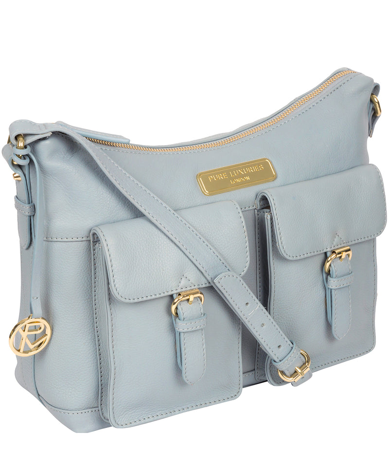 'Jenna' Cashmere Blue Leather Shoulder Bag