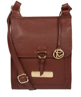 'Naomi' Chestnut Leather Cross Body Bag