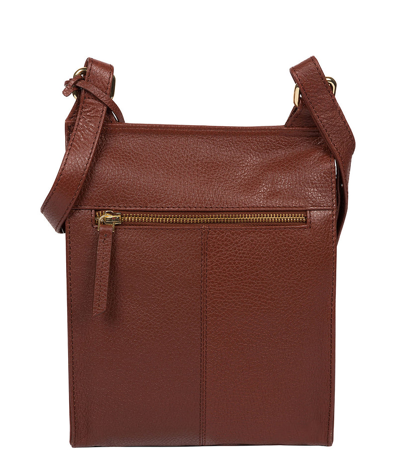 'Naomi' Chestnut Leather Cross Body Bag