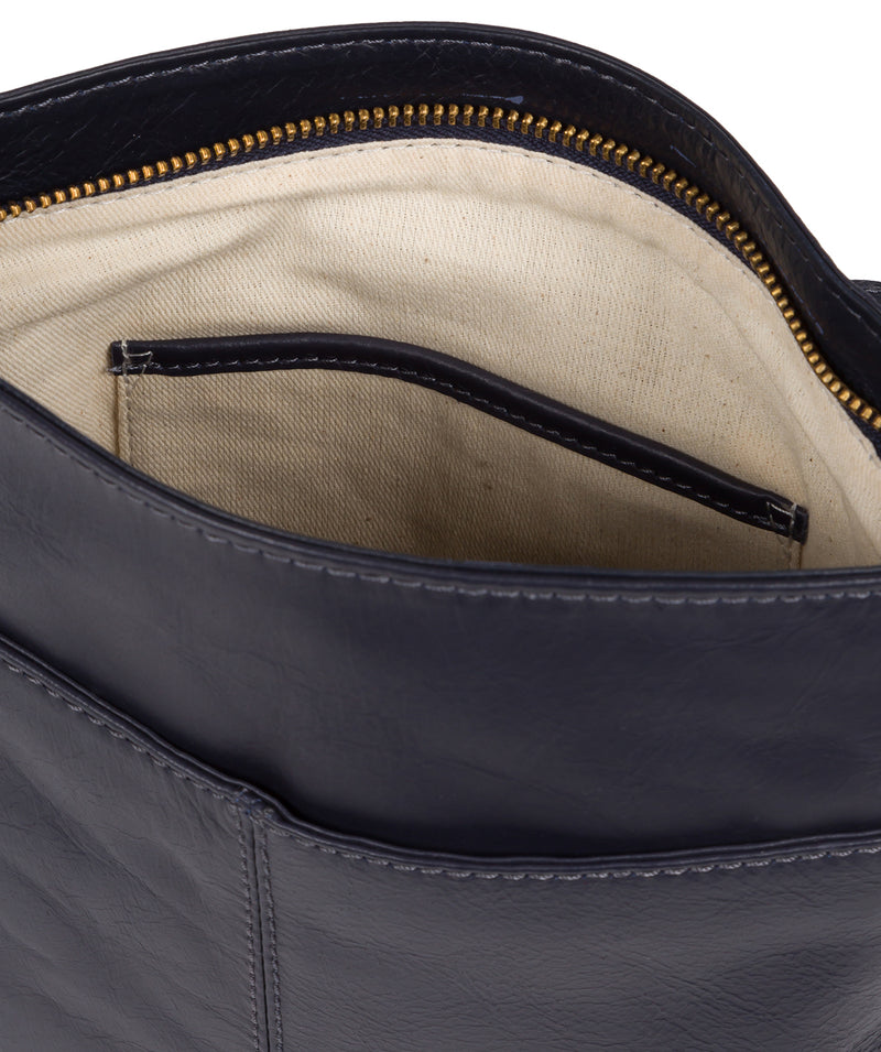 'Plumpton' Navy Leather Cross Body Bag